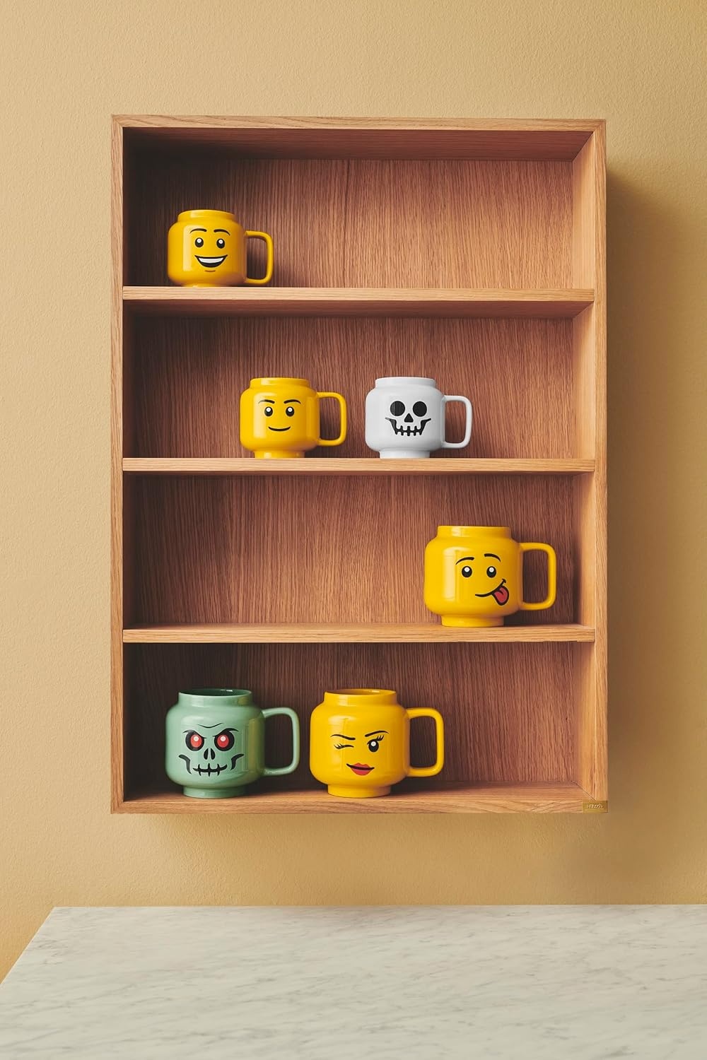 image:imageRoom Copenhagen LEGO Ceramic Mug Small Boy 225 ml Cup for All Ages Cool Cup Fun and Unique Ceramic Coffee Mug Tea Mug LEGO Design Dishwasher Safe Hot amp Cold DrinksGreen Skeleton