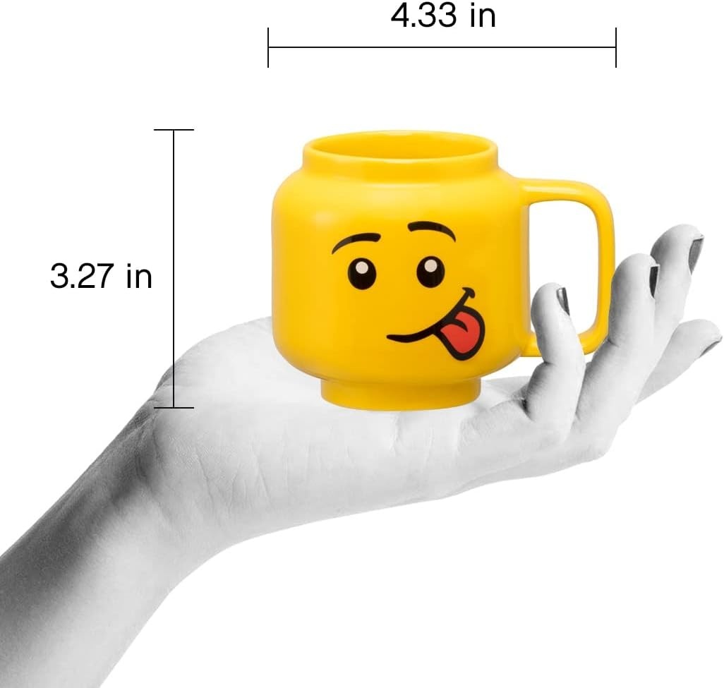 image:imageRoom Copenhagen LEGO Ceramic Mug Small Boy 225 ml Cup for All Ages Cool Cup Fun and Unique Ceramic Coffee Mug Tea Mug LEGO Design Dishwasher Safe Hot amp Cold DrinksSilly Boy