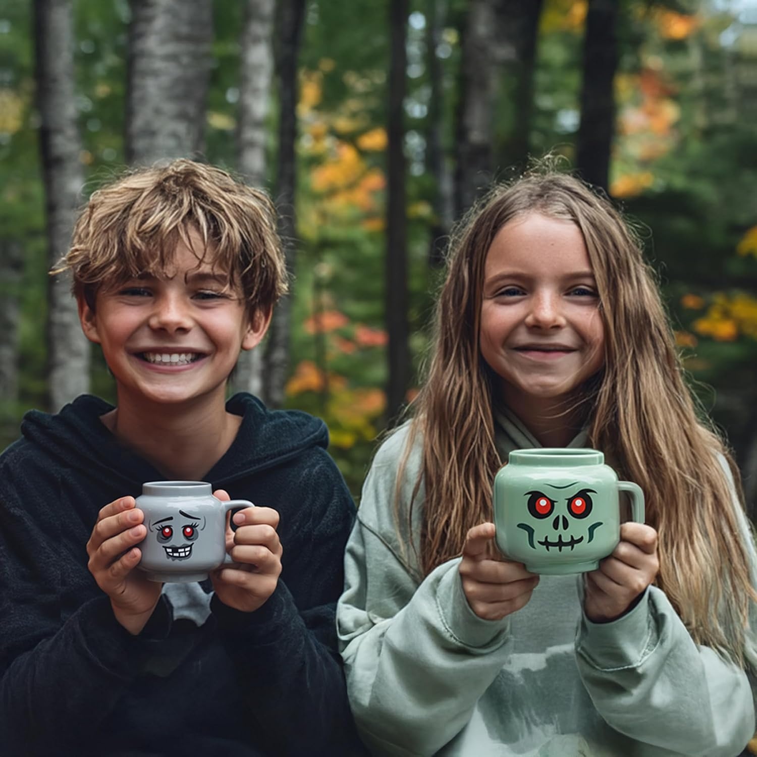 image:imageRoom Copenhagen LEGO Ceramic Mug Small Boy 225 ml Cup for All Ages Cool Cup Fun and Unique Ceramic Coffee Mug Tea Mug LEGO Design Dishwasher Safe Hot amp Cold DrinksGreen Skeleton