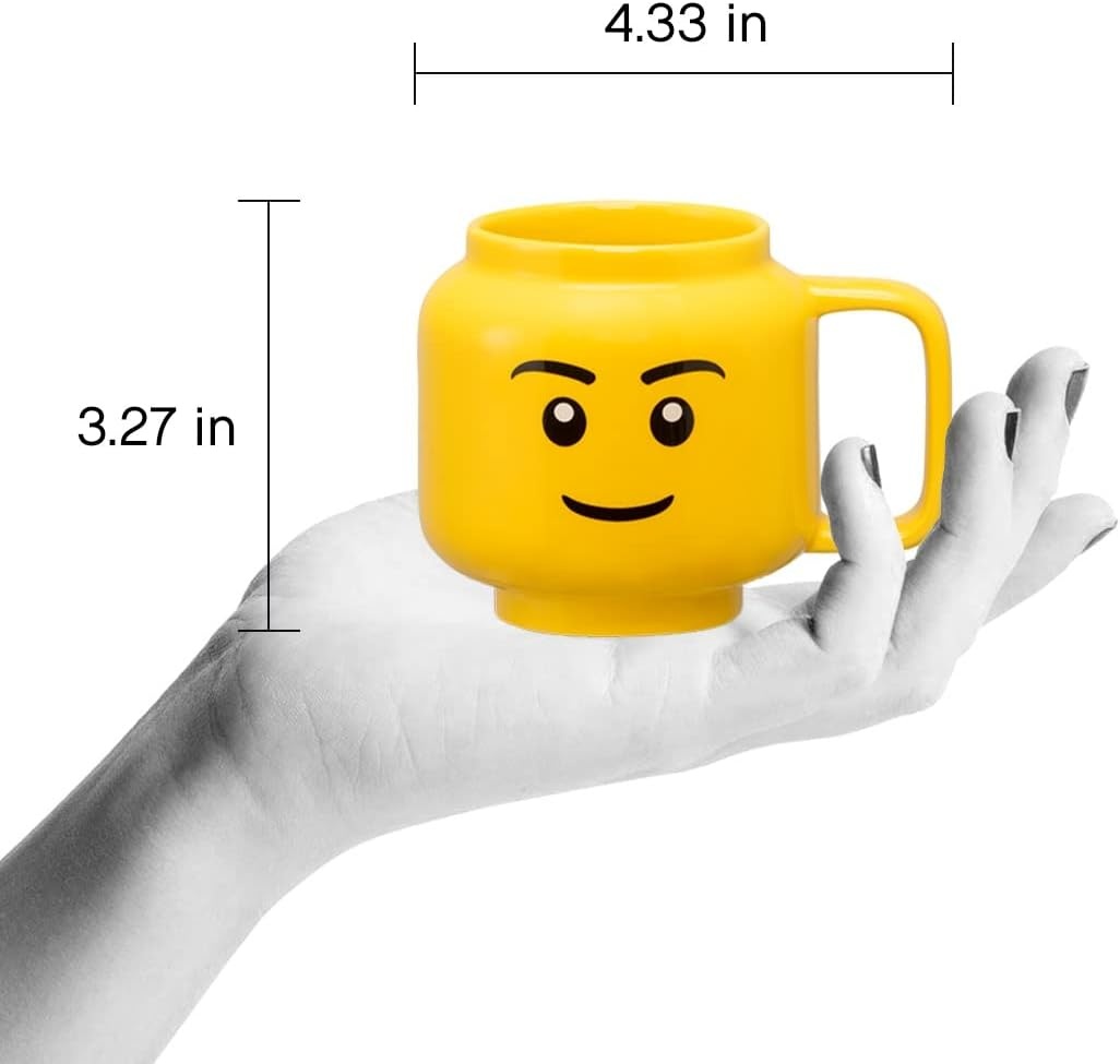 image:imageRoom Copenhagen LEGO Ceramic Mug Small Boy 225 ml Cup for All Ages Cool Cup Fun and Unique Ceramic Coffee Mug Tea Mug LEGO Design Dishwasher Safe Hot amp Cold DrinksIconic Boy
