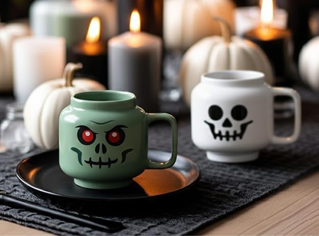 image:imageRoom Copenhagen LEGO Ceramic Mug Small Boy 225 ml Cup for All Ages Cool Cup Fun and Unique Ceramic Coffee Mug Tea Mug LEGO Design Dishwasher Safe Hot amp Cold DrinksSkeleton