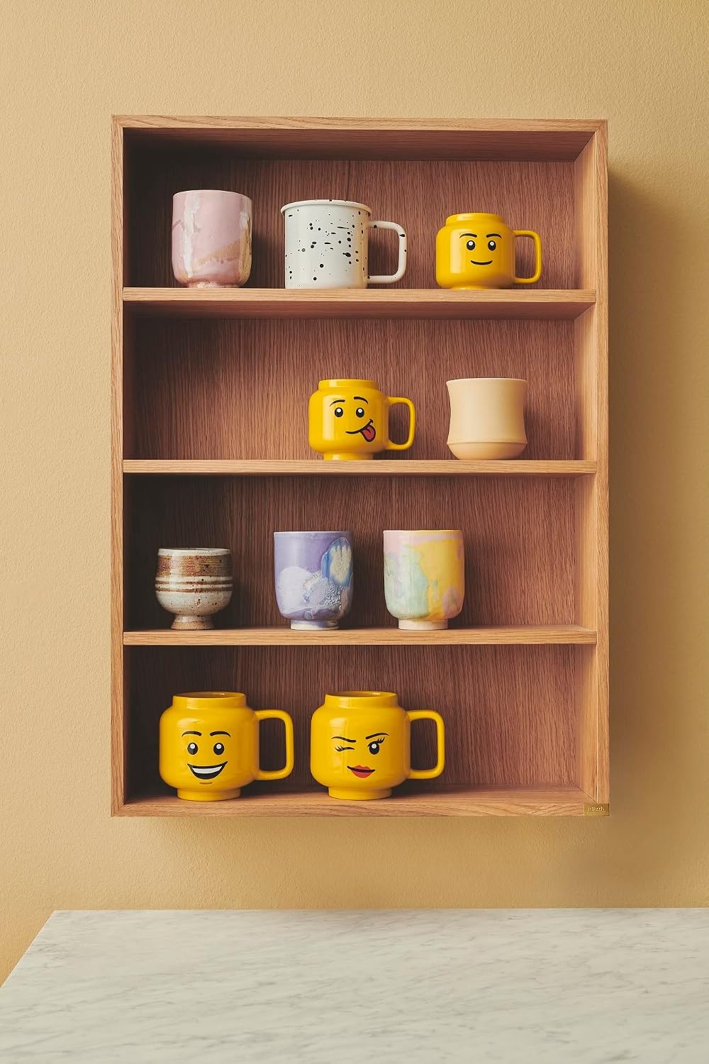 image:imageRoom Copenhagen LEGO Ceramic Mug Small Boy 225 ml Cup for All Ages Cool Cup Fun and Unique Ceramic Coffee Mug Tea Mug LEGO Design Dishwasher Safe Hot amp Cold DrinksWinking Girl