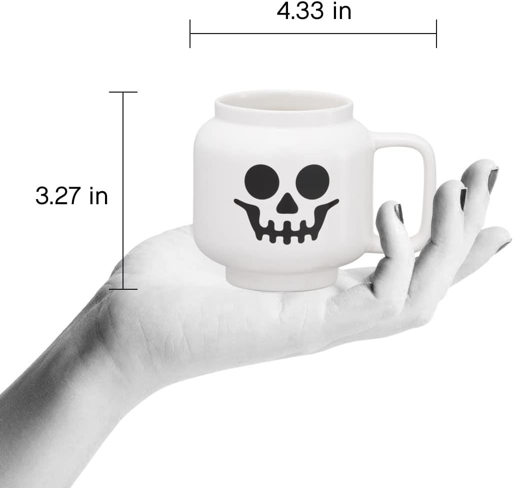 image:imageRoom Copenhagen LEGO Ceramic Mug Small Boy 225 ml Cup for All Ages Cool Cup Fun and Unique Ceramic Coffee Mug Tea Mug LEGO Design Dishwasher Safe Hot amp Cold DrinksSkeleton