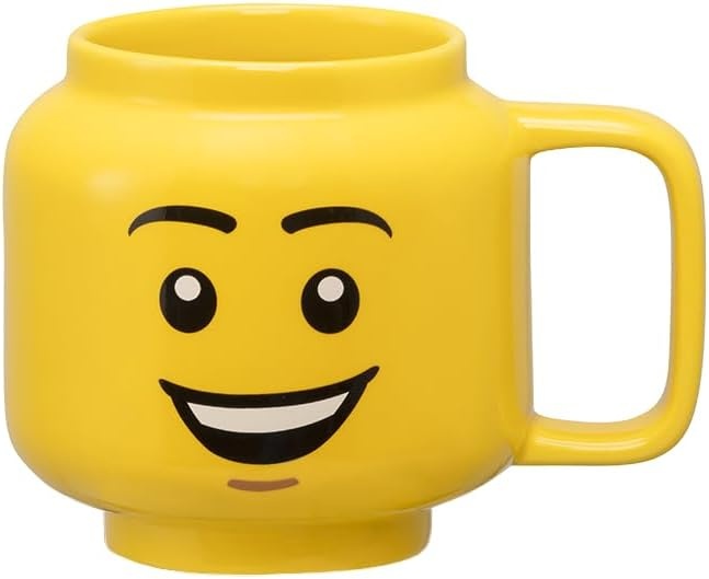 image:imageRoom Copenhagen LEGO Ceramic Mug Small Boy 225 ml Cup for All Ages Cool Cup Fun and Unique Ceramic Coffee Mug Tea Mug LEGO Design Dishwasher Safe Hot amp Cold DrinksHappy Boy
