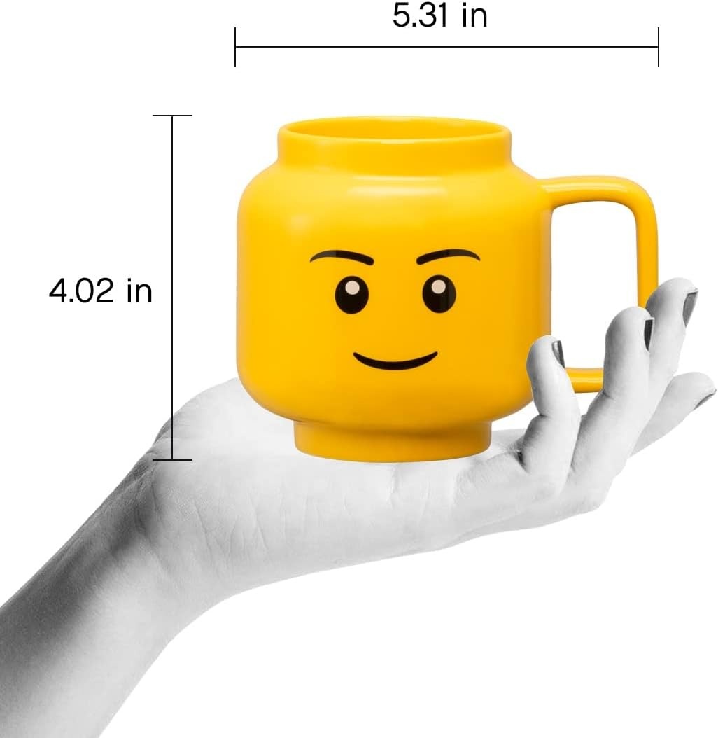 image:imageRoom Copenhagen LEGO Ceramic Mug Small Boy 225 ml Cup for All Ages Cool Cup Fun and Unique Ceramic Coffee Mug Tea Mug LEGO Design Dishwasher Safe Hot amp Cold DrinksIconic Boy