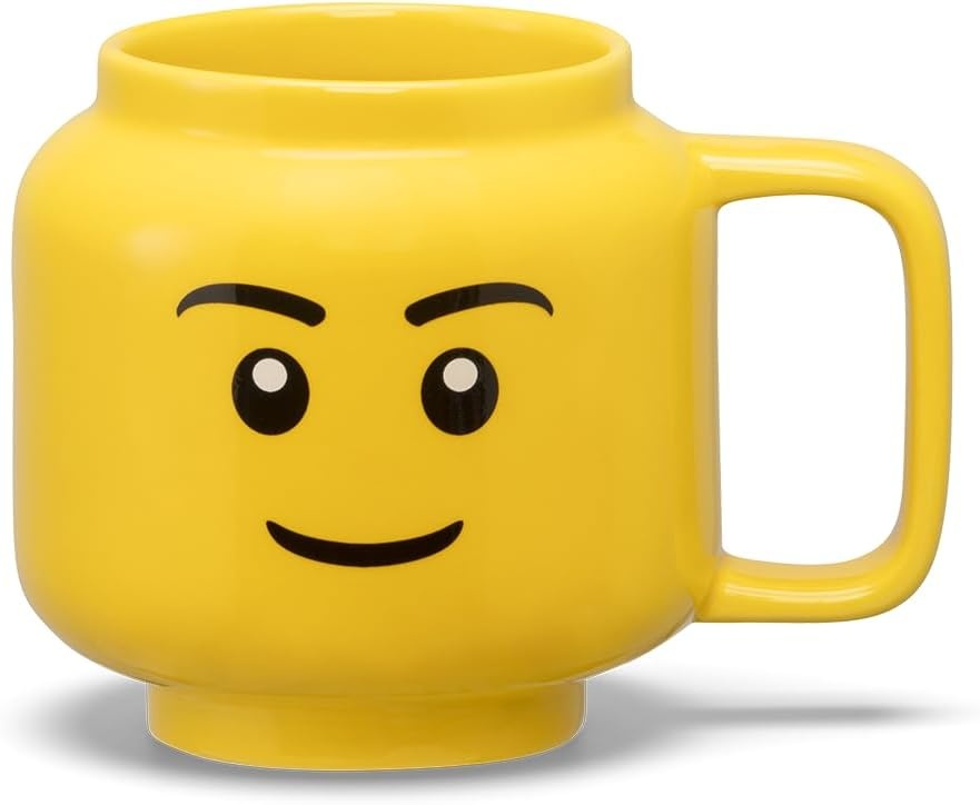 image:imageRoom Copenhagen LEGO Ceramic Mug Small Boy 225 ml Cup for All Ages Cool Cup Fun and Unique Ceramic Coffee Mug Tea Mug LEGO Design Dishwasher Safe Hot amp Cold DrinksIconic Boy