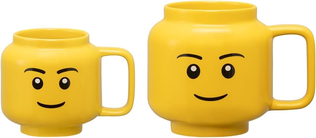image:imageRoom Copenhagen LEGO Ceramic Mug Small Boy 225 ml Cup for All Ages Cool Cup Fun and Unique Ceramic Coffee Mug Tea Mug LEGO Design Dishwasher Safe Hot amp Cold DrinksSilly Boy