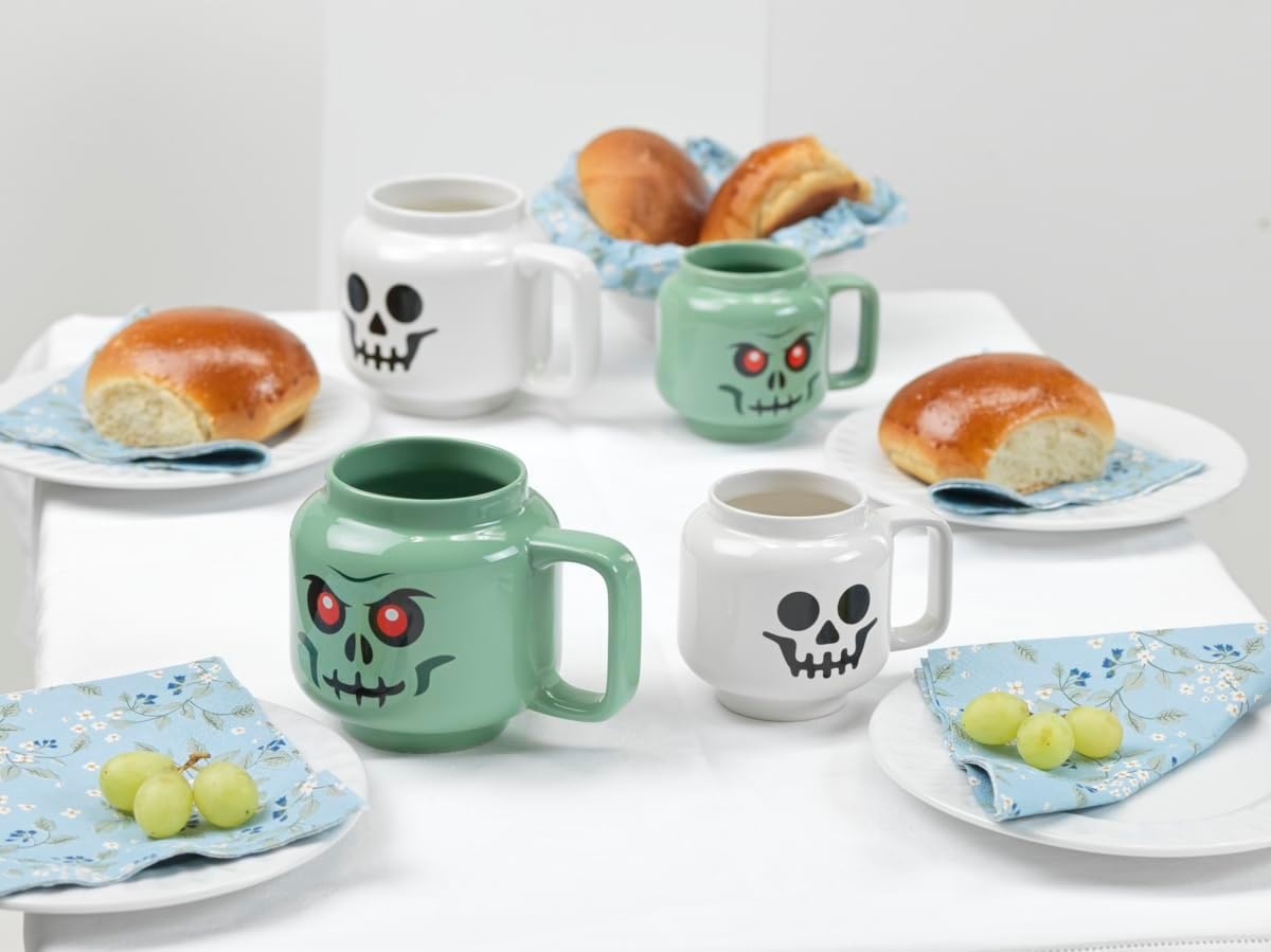 image:imageRoom Copenhagen LEGO Ceramic Mug Small Boy 225 ml Cup for All Ages Cool Cup Fun and Unique Ceramic Coffee Mug Tea Mug LEGO Design Dishwasher Safe Hot amp Cold DrinksSkeleton