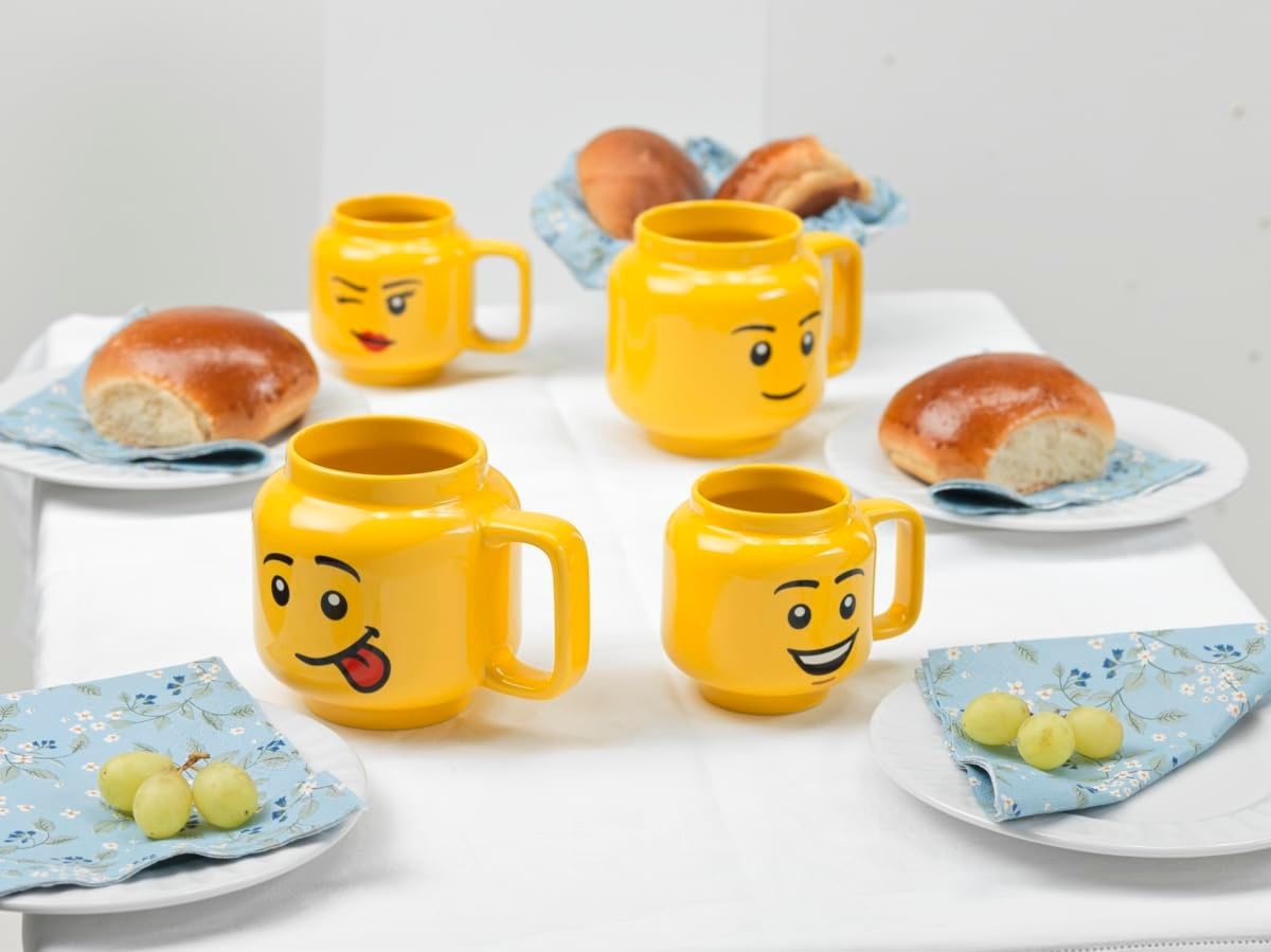 image:imageRoom Copenhagen LEGO Ceramic Mug Small Boy 225 ml Cup for All Ages Cool Cup Fun and Unique Ceramic Coffee Mug Tea Mug LEGO Design Dishwasher Safe Hot amp Cold DrinksHappy Boy