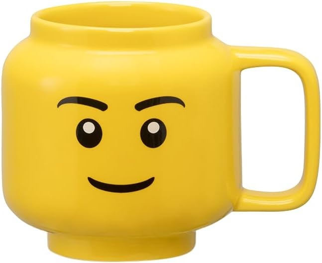 image:imageRoom Copenhagen LEGO Ceramic Mug Small Boy 225 ml Cup for All Ages Cool Cup Fun and Unique Ceramic Coffee Mug Tea Mug LEGO Design Dishwasher Safe Hot amp Cold DrinksIconic Boy