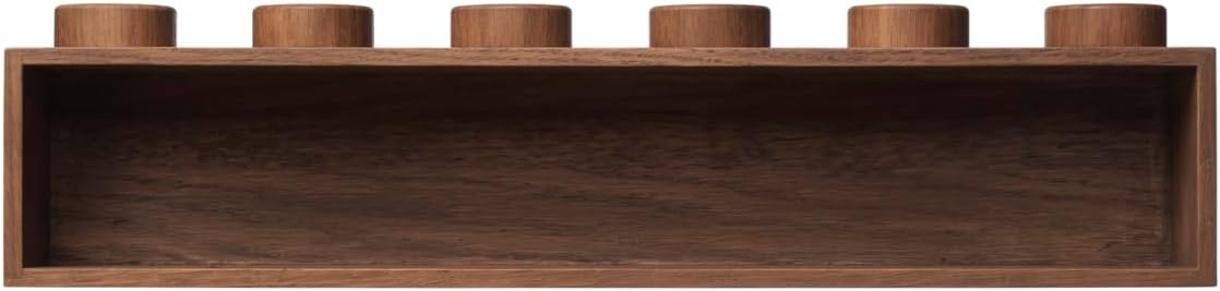 image:imageRoom Copenhagen LEGO Home Dark Wooden Book Rack Oak Shelf for Stylish Book Storage amp Home Decor Wall Shelves Stylish and Functional Bookshelves 500x87x129 mm