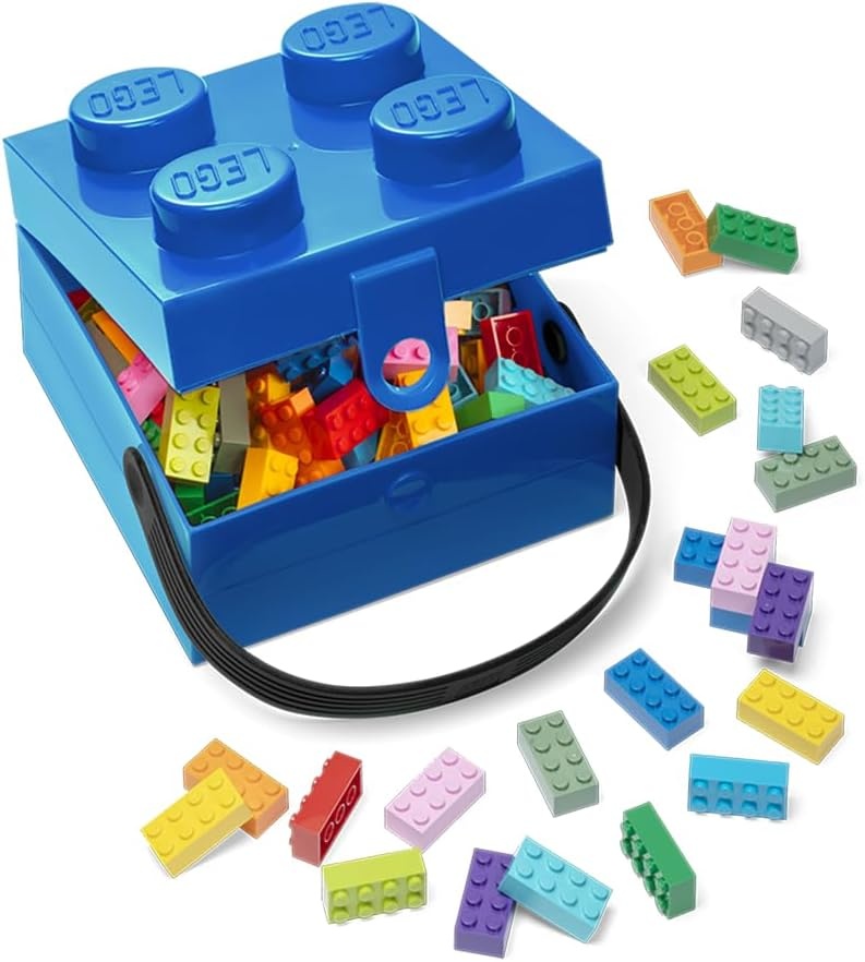 image:imageRoom Copenhagen LEGO Lunch Box with Handle 21 L Dishwasher Safe Blue 21 L Capacity Carry Handle Dishwasher Safe Food Storage ContainerBlue
