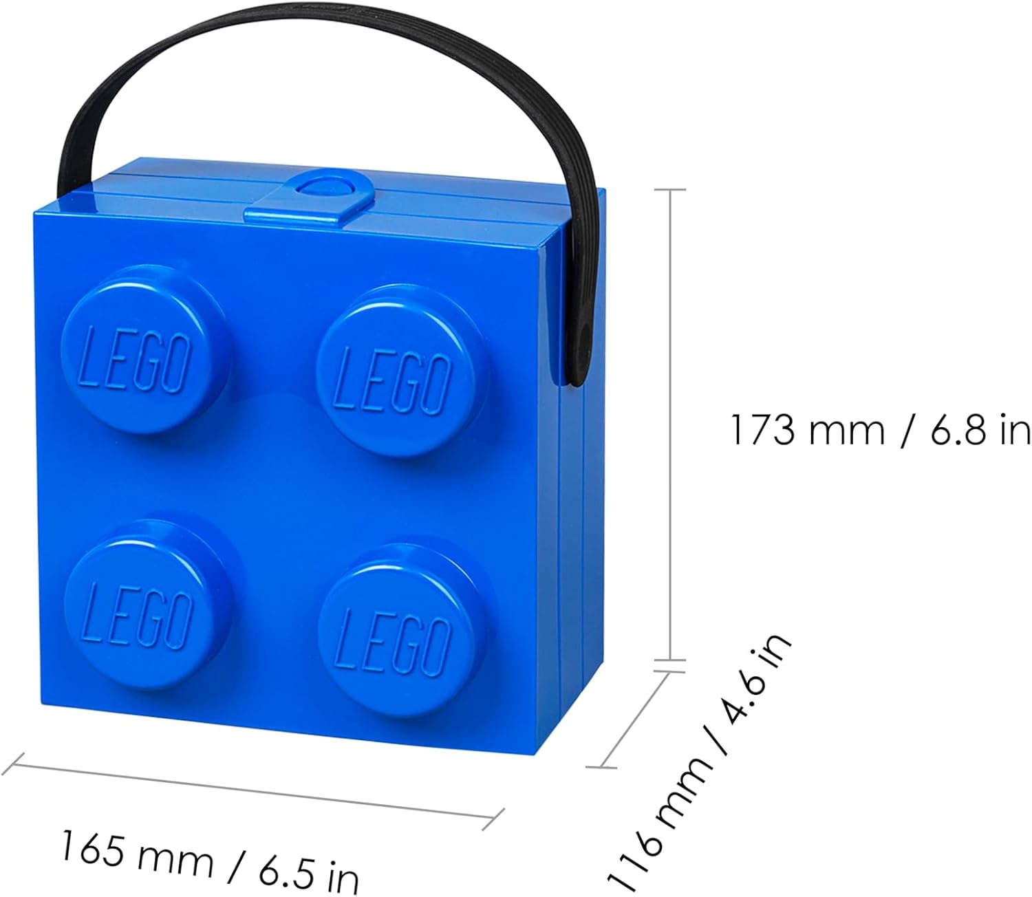 image:imageRoom Copenhagen LEGO Lunch Box with Handle 21 L Dishwasher Safe Blue 21 L Capacity Carry Handle Dishwasher Safe Food Storage ContainerBlue