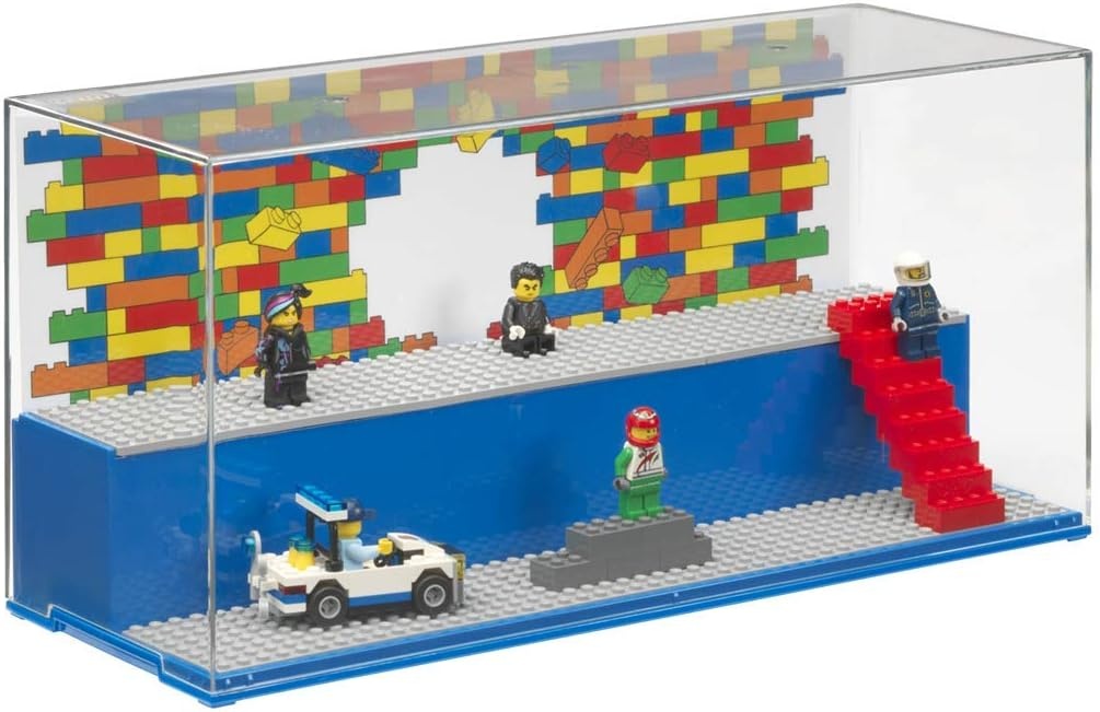 image:imageRoom Copenhagen LEGO Play and Display Case 2Tier Toy Storage Container LEGO Iconic Blue Display Solution for LEGO Sets and Minifigures LEGO Box Home DecorBlue