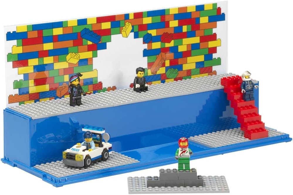 image:imageRoom Copenhagen LEGO Play and Display Case 2Tier Toy Storage Container LEGO Iconic Blue Display Solution for LEGO Sets and Minifigures LEGO Box Home DecorBlue