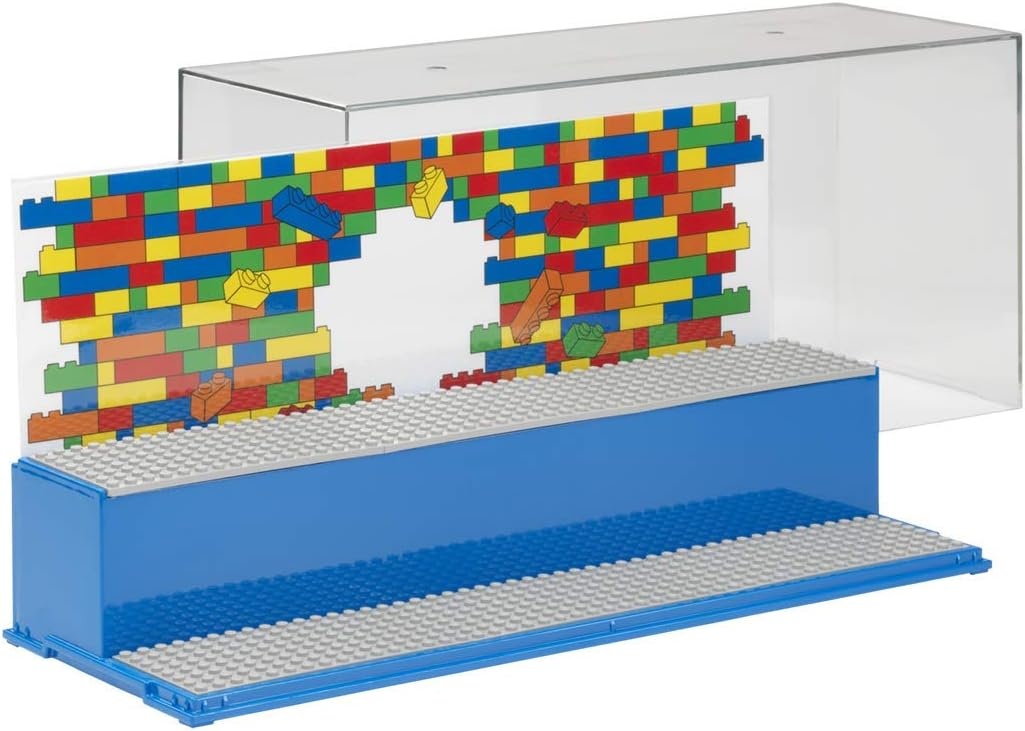 image:imageRoom Copenhagen LEGO Play and Display Case 2Tier Toy Storage Container LEGO Iconic Blue Display Solution for LEGO Sets and Minifigures LEGO Box Home DecorBlue