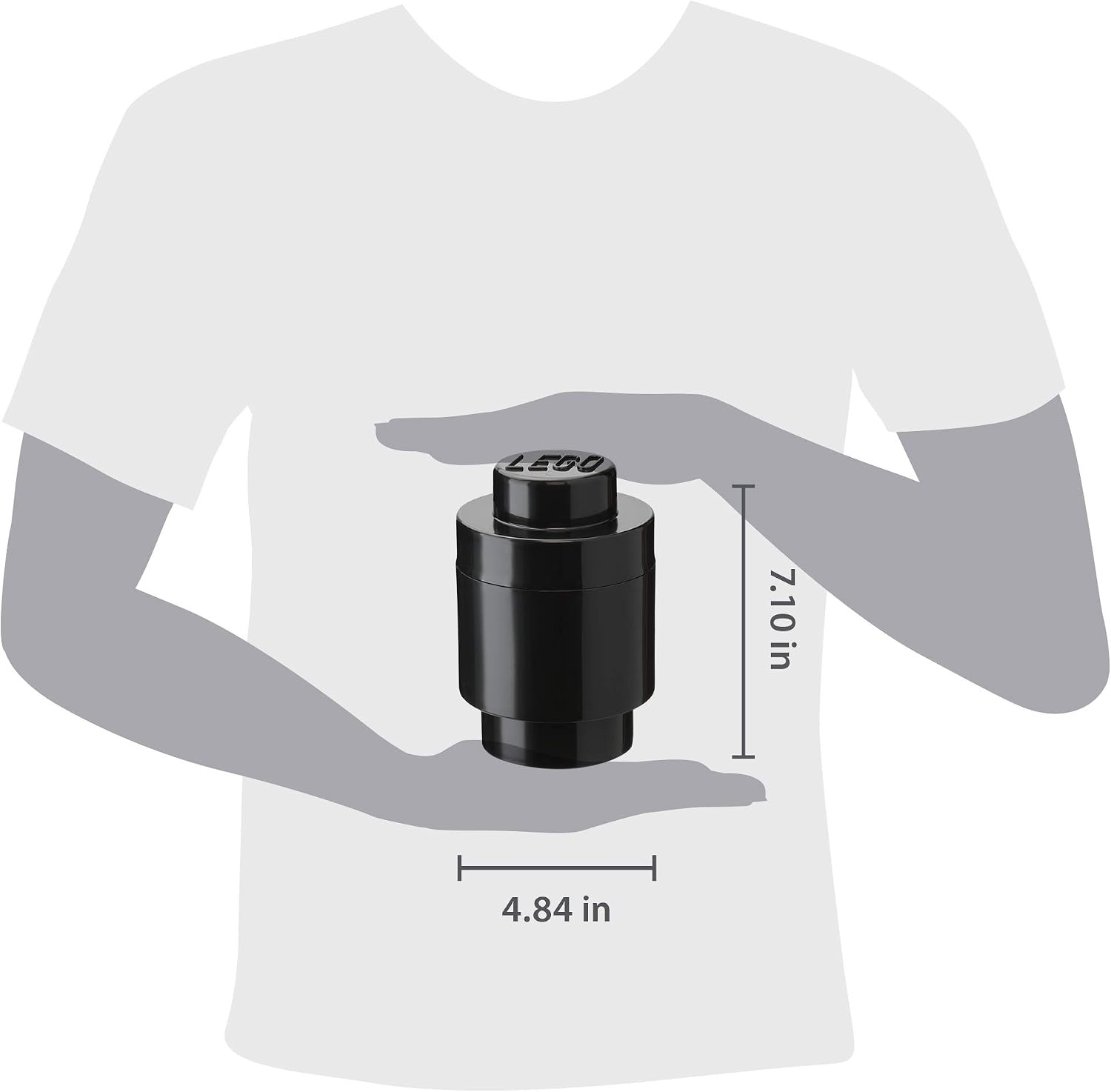 image:imageRoom Copenhagen LEGO Round Brick 1 Stackable Storage Solution Bright BlueBlack