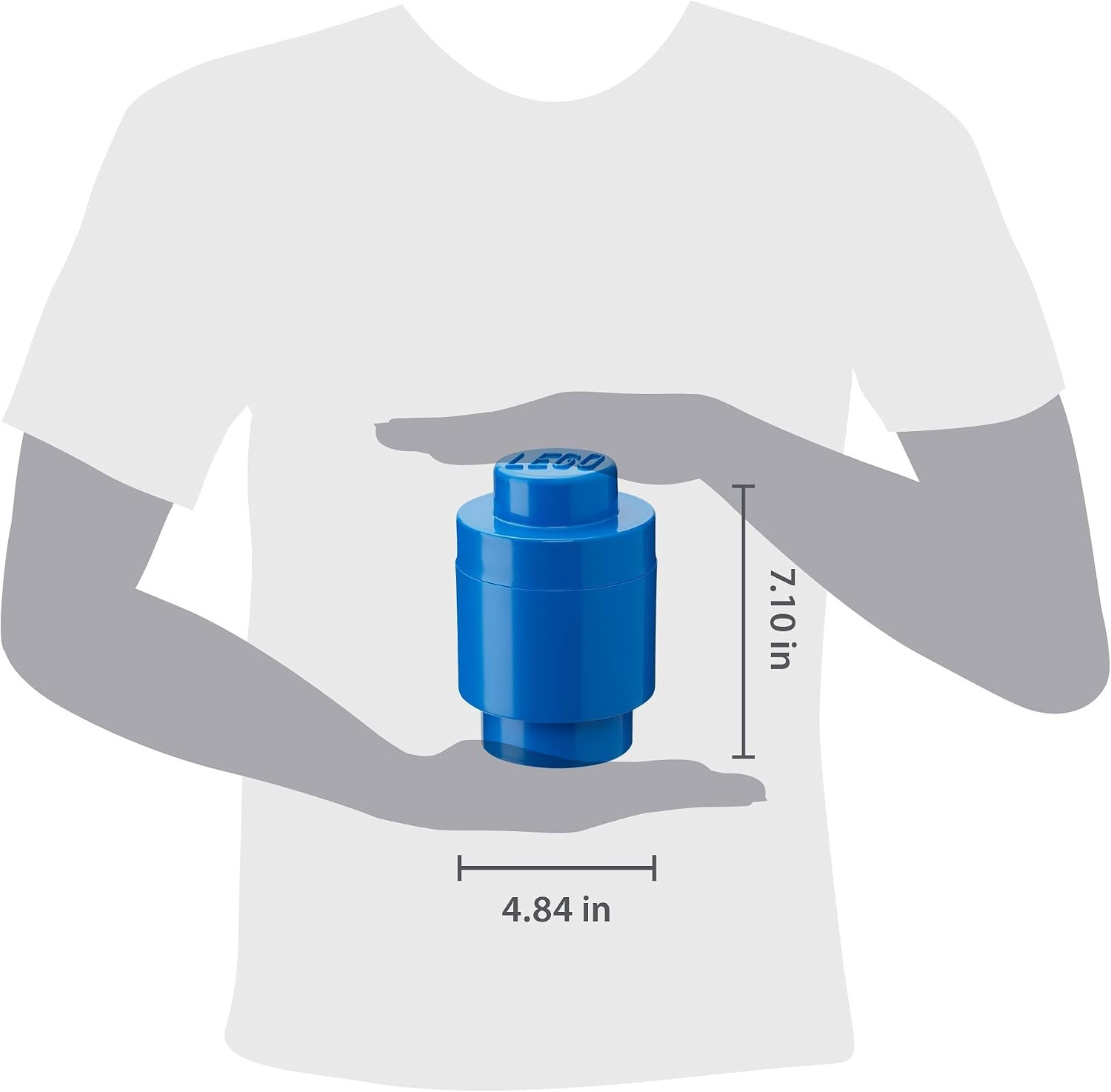 image:imageRoom Copenhagen LEGO Round Brick 1 Stackable Storage Solution Bright BlueBlue