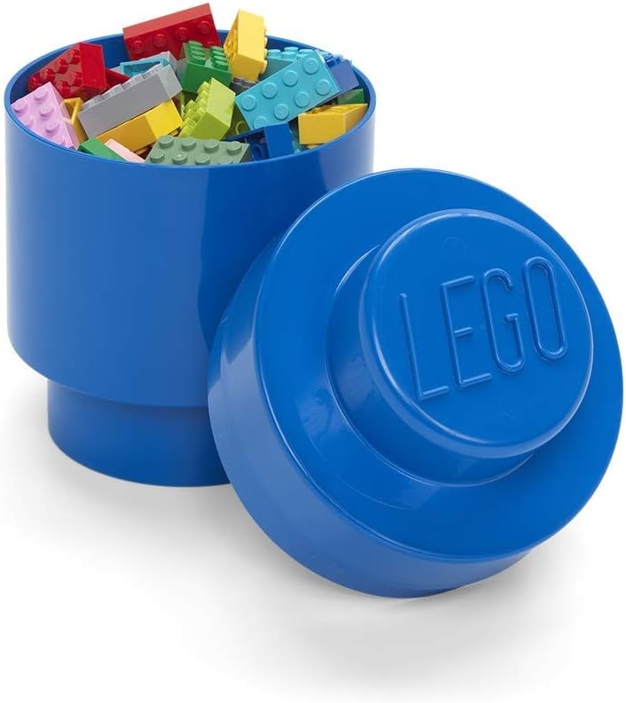 image:imageRoom Copenhagen LEGO Round Brick 1 Stackable Storage Solution Bright BlueBlue