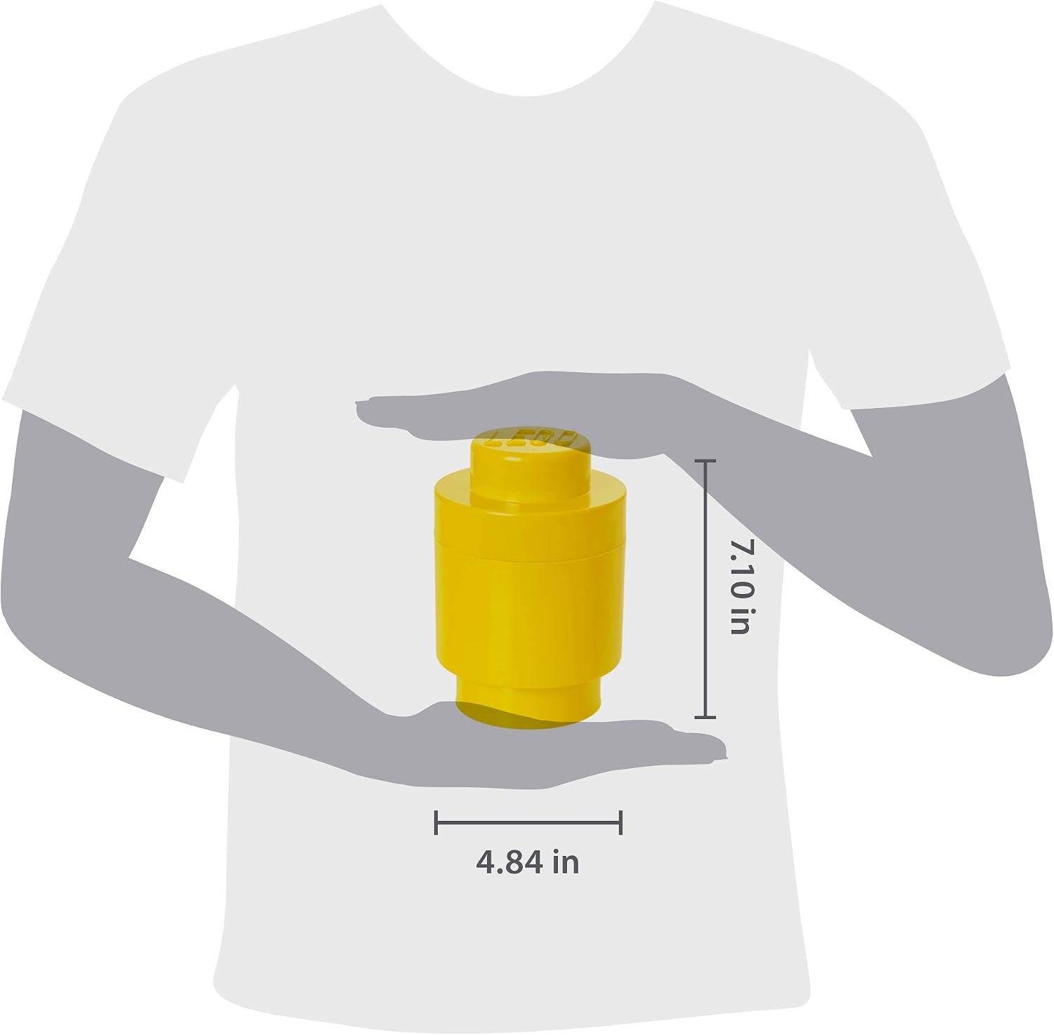 image:imageRoom Copenhagen LEGO Round Brick 1 Stackable Storage Solution Bright BlueYellow