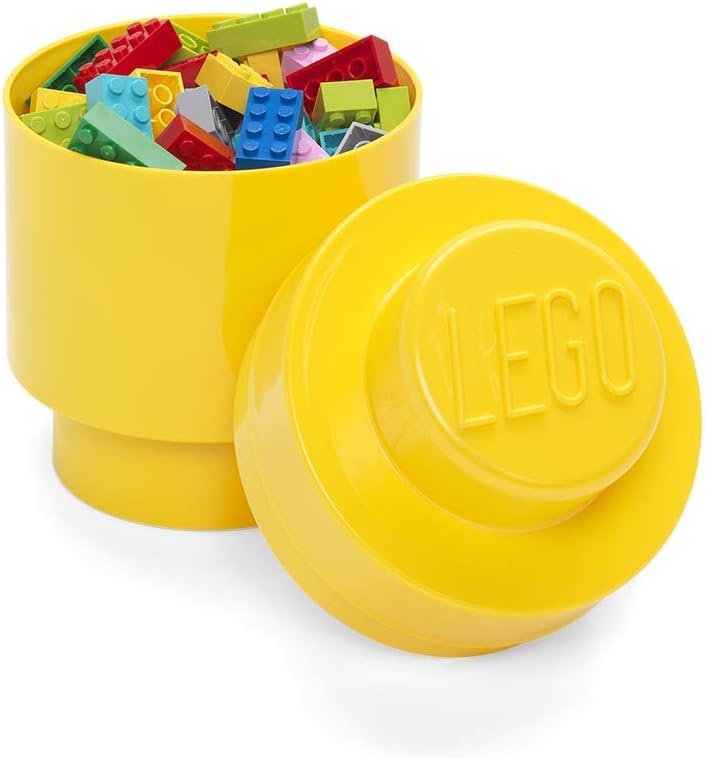 image:imageRoom Copenhagen LEGO Round Brick 1 Stackable Storage Solution Bright BlueYellow