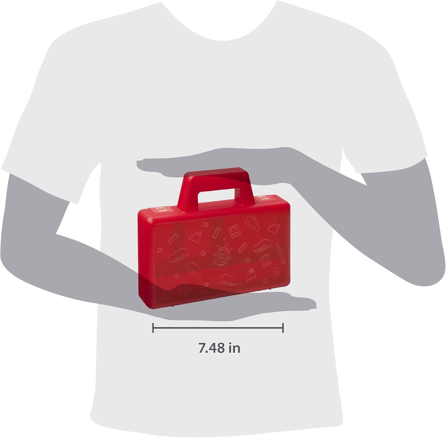 image:imageRoom Copenhagen LEGO Sorting Box toGo Travel Case with Organizing Dividers Red 40870001Red