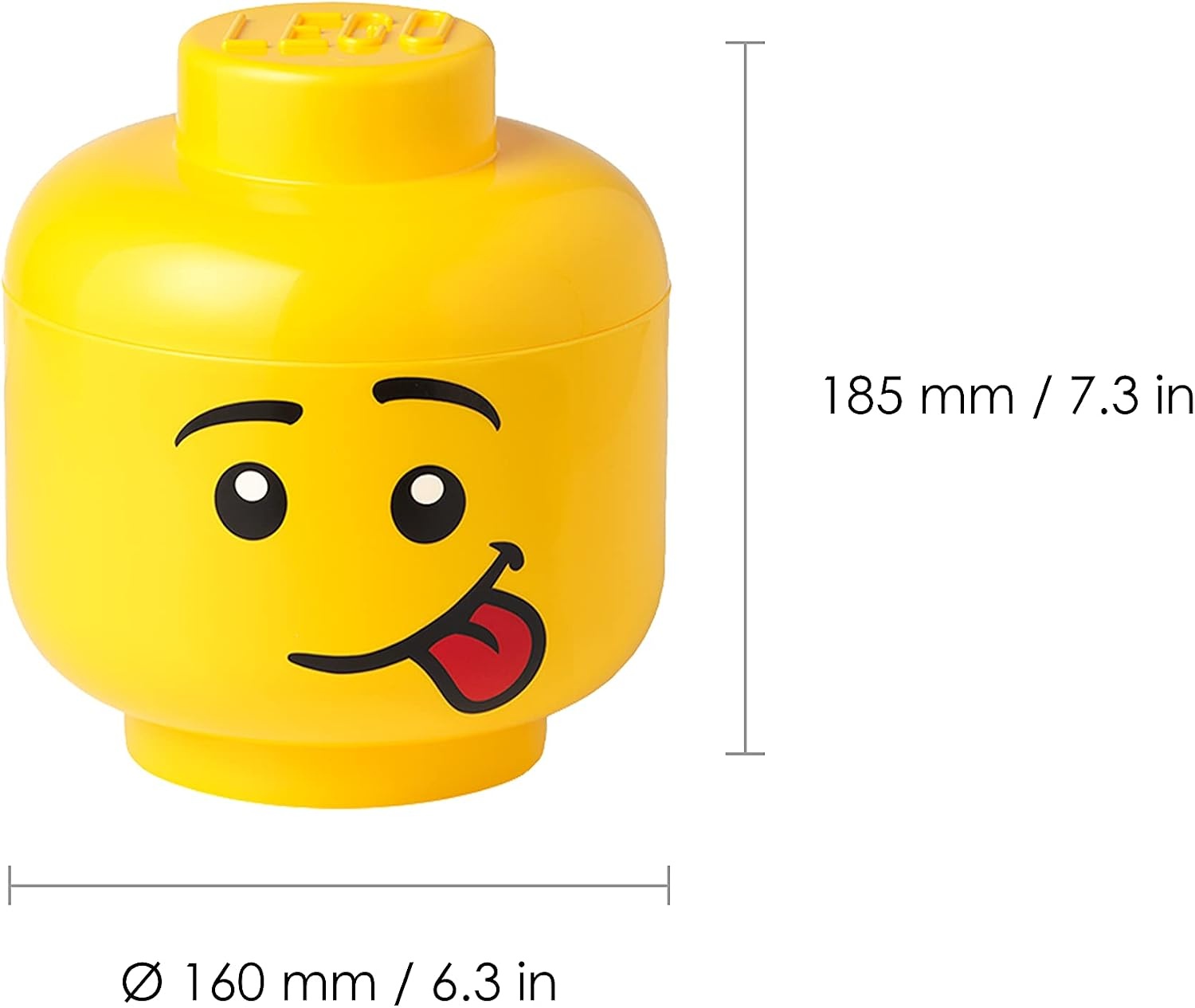 image:imageRoom Copenhagen LEGO Storage Heads Stackable Storage Container Buildable Organizational Bins for Kids Toys and Accessories 945 x 945 x 1067in Large Pumpkin Holds 500 Bricks Holds about 500 bricksSilly
