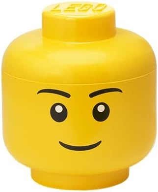 image:imageRoom Copenhagen LEGO Storage Heads Stackable Storage Container Buildable Organizational Bins for Kids Toys and Accessories 945 x 945 x 1067in Large Pumpkin Holds 500 Bricks Holds about 500 bricksBoy