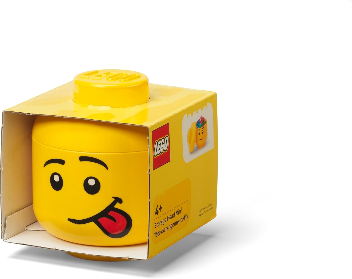 image:imageRoom Copenhagen LEGO Storage Heads Stackable Storage Container Buildable Organizational Bins for Kids Toys and Accessories 945 x 945 x 1067in Large Pumpkin Holds 500 Bricks Holds about 500 bricksSilly