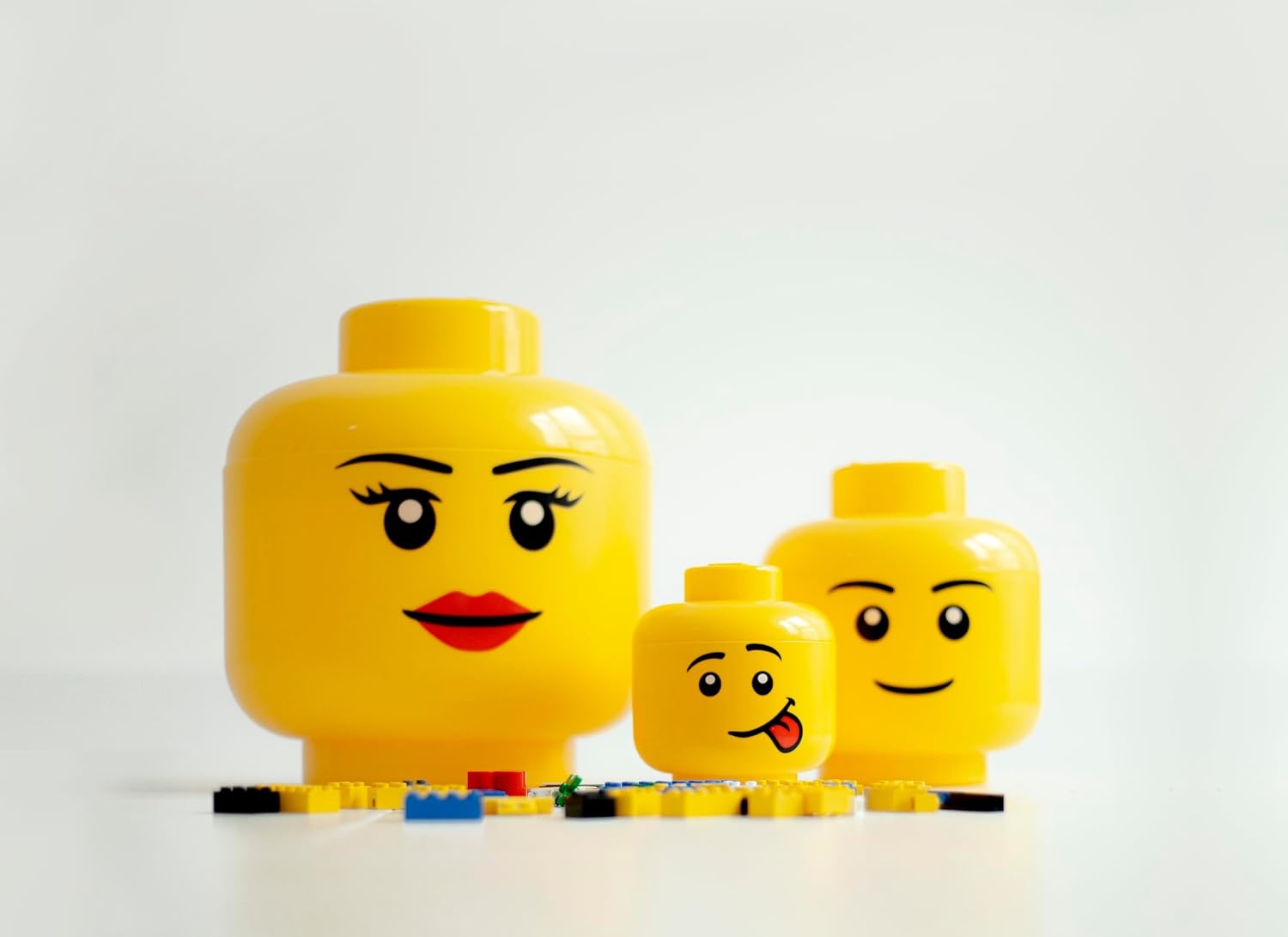 image:imageRoom Copenhagen LEGO Storage Heads Stackable Storage Container Buildable Organizational Bins for Kids Toys and Accessories 945 x 945 x 1067in Large Pumpkin Holds 500 Bricks Holds about 500 bricksBoy
