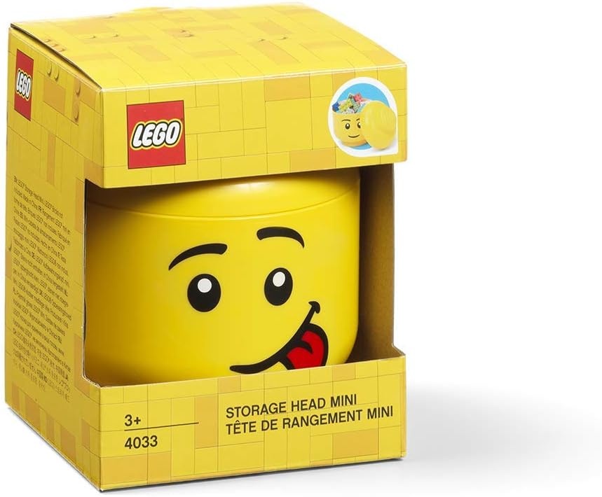 image:imageRoom Copenhagen LEGO Storage Heads Stackable Storage Container Buildable Organizational Bins for Kids Toys and Accessories 945 x 945 x 1067in Large Pumpkin Holds 500 Bricks Holds about 500 bricksSilly