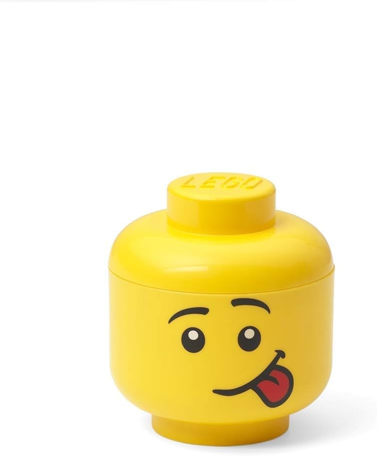 image:imageRoom Copenhagen LEGO Storage Heads Stackable Storage Container Buildable Organizational Bins for Kids Toys and Accessories 945 x 945 x 1067in Large Pumpkin Holds 500 Bricks Holds about 500 bricksSilly