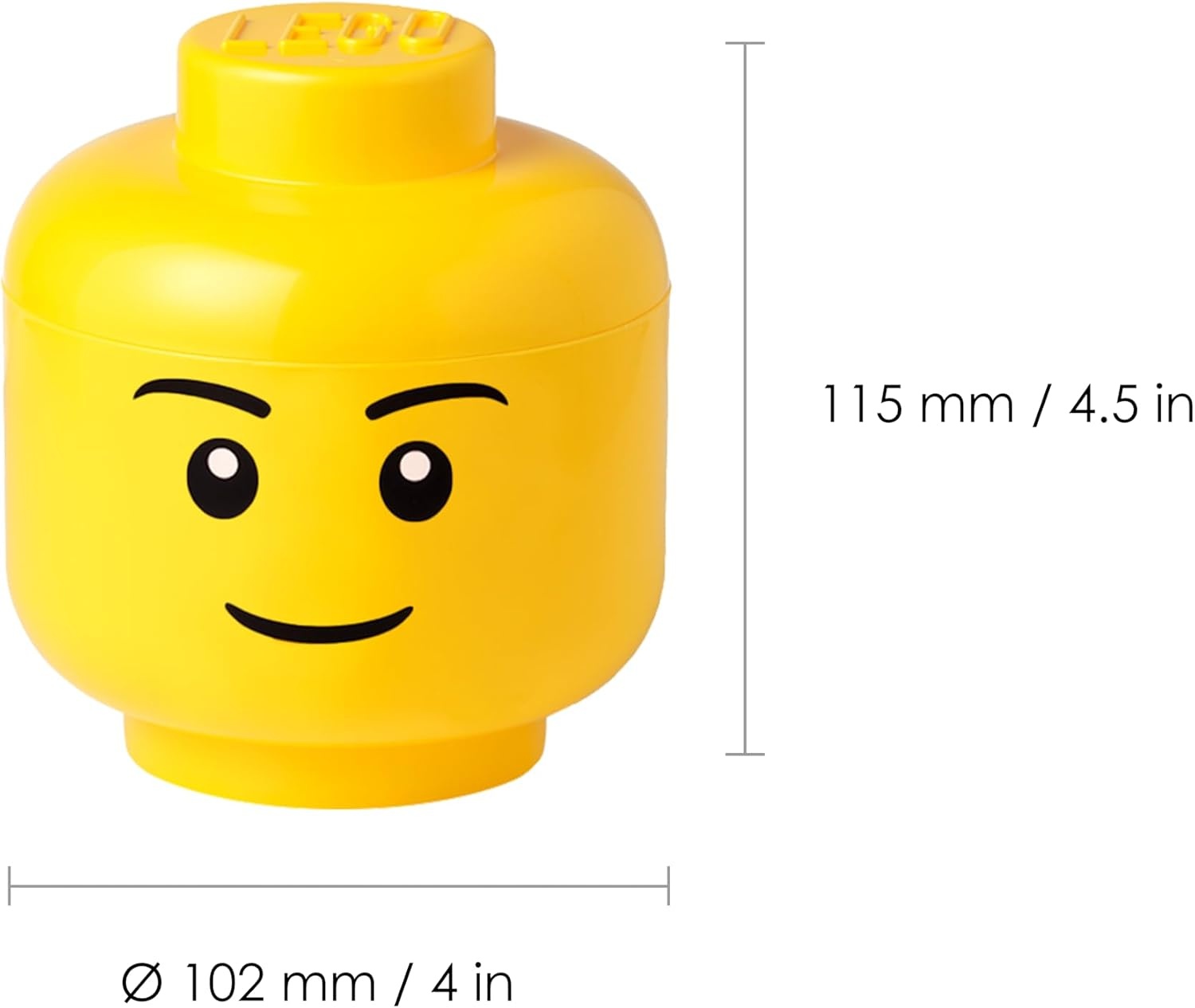 image:imageRoom Copenhagen LEGO Storage Heads Stackable Storage Container Buildable Organizational Bins for Kids Toys and Accessories 945 x 945 x 1067in Large Pumpkin Holds 500 Bricks Holds about 500 bricksBoy