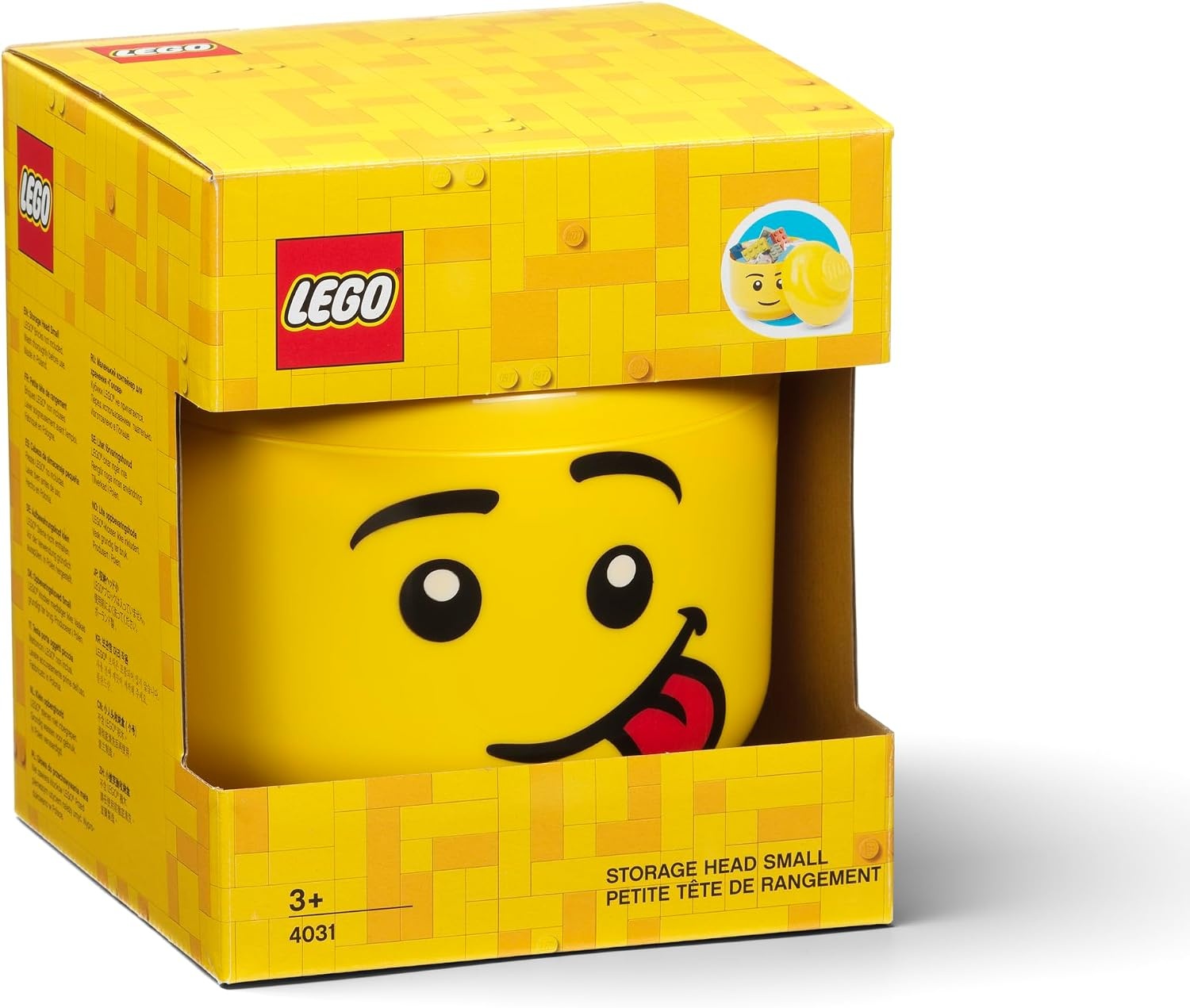 image:imageRoom Copenhagen LEGO Storage Heads Stackable Storage Container Buildable Organizational Bins for Kids Toys and Accessories 945 x 945 x 1067in Large Pumpkin Holds 500 Bricks Holds about 500 bricksSilly