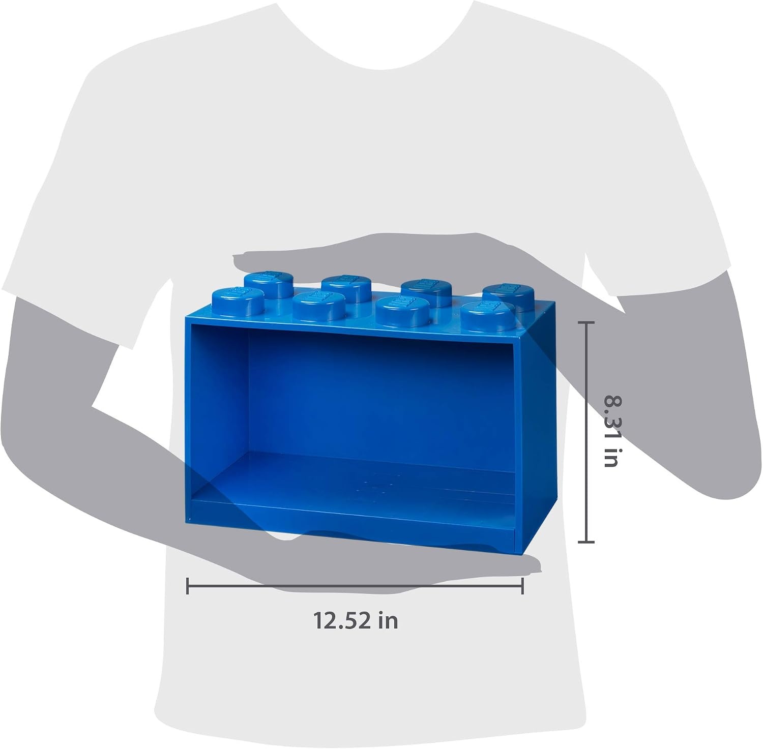 image:imageRoom Copenhagen Lego Brick Set with 4Stud and 8Stud Box Shelves Blue Stackable Storage Box Storage with Lid Toy Organization Home Decor Office Kids Room