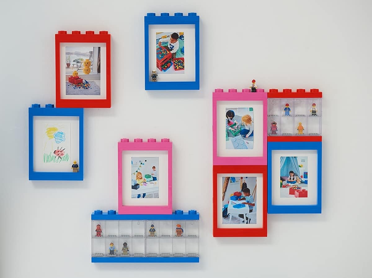 image:imageRoom Copenhagen Lego Picture Frame Stackable Tabletop or Wall Display Photo Frame Fits 5 x 7 in Photos Black LEGO Picture Frame 5 x 7 in Photos Stackable Photo Frame Tabletop Wall DisplayWhite