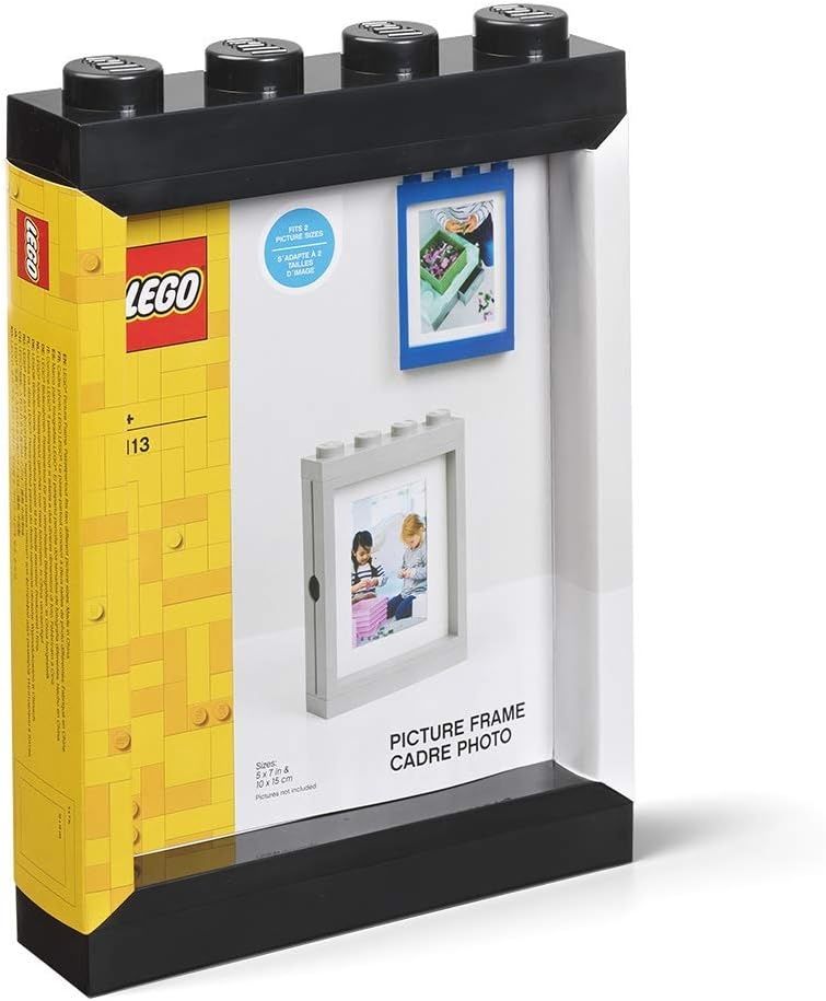 image:imageRoom Copenhagen Lego Picture Frame Stackable Tabletop or Wall Display Photo Frame Fits 5 x 7 in Photos Black LEGO Picture Frame 5 x 7 in Photos Stackable Photo Frame Tabletop Wall DisplayBlack