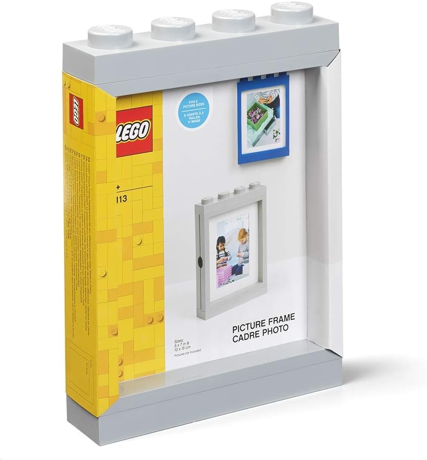 image:imageRoom Copenhagen Lego Picture Frame Stackable Tabletop or Wall Display Photo Frame Fits 5 x 7 in Photos Black LEGO Picture Frame 5 x 7 in Photos Stackable Photo Frame Tabletop Wall DisplayGrey