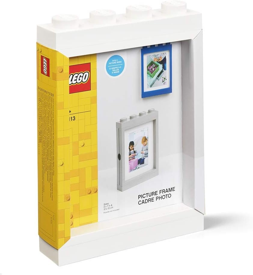 image:imageRoom Copenhagen Lego Picture Frame Stackable Tabletop or Wall Display Photo Frame Fits 5 x 7 in Photos Black LEGO Picture Frame 5 x 7 in Photos Stackable Photo Frame Tabletop Wall DisplayWhite