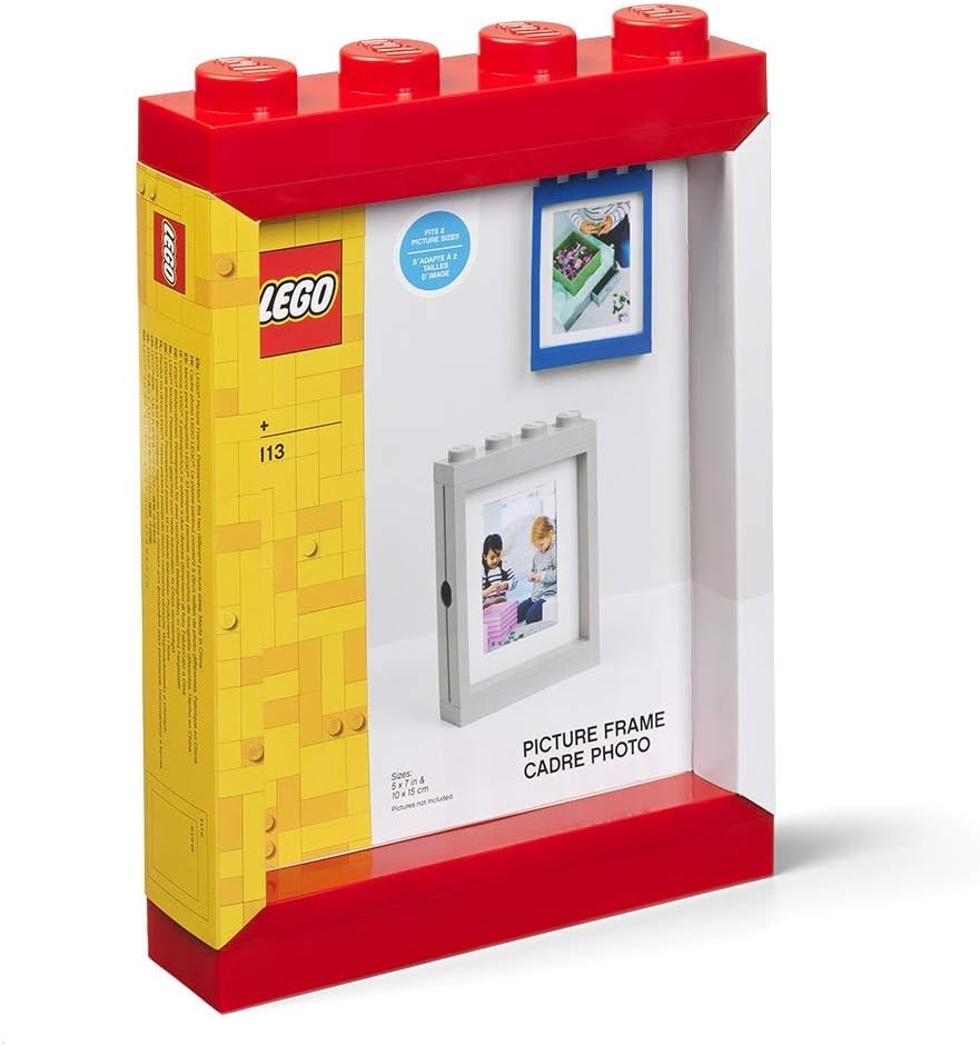 image:imageRoom Copenhagen Lego Picture Frame Stackable Tabletop or Wall Display Photo Frame Fits 5 x 7 in Photos Black LEGO Picture Frame 5 x 7 in Photos Stackable Photo Frame Tabletop Wall DisplayRed