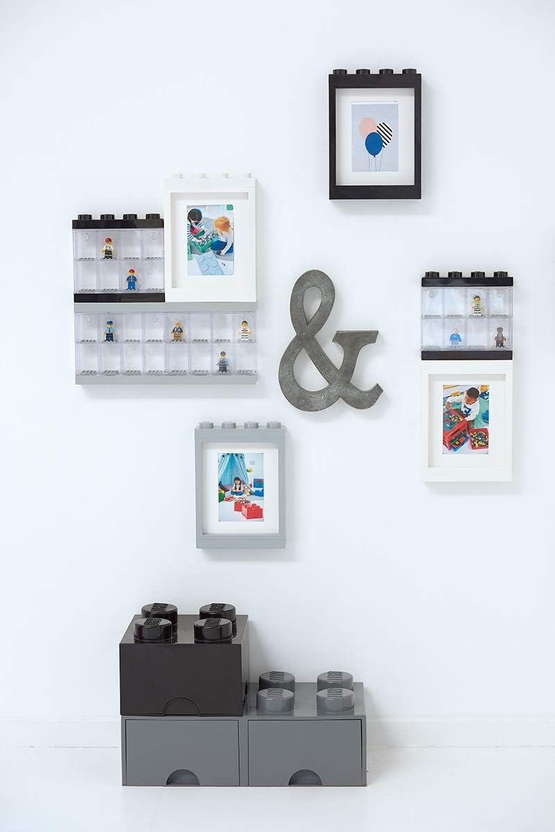 image:imageRoom Copenhagen Lego Picture Frame Stackable Tabletop or Wall Display Photo Frame Fits 5 x 7 in Photos Black LEGO Picture Frame 5 x 7 in Photos Stackable Photo Frame Tabletop Wall DisplayGrey