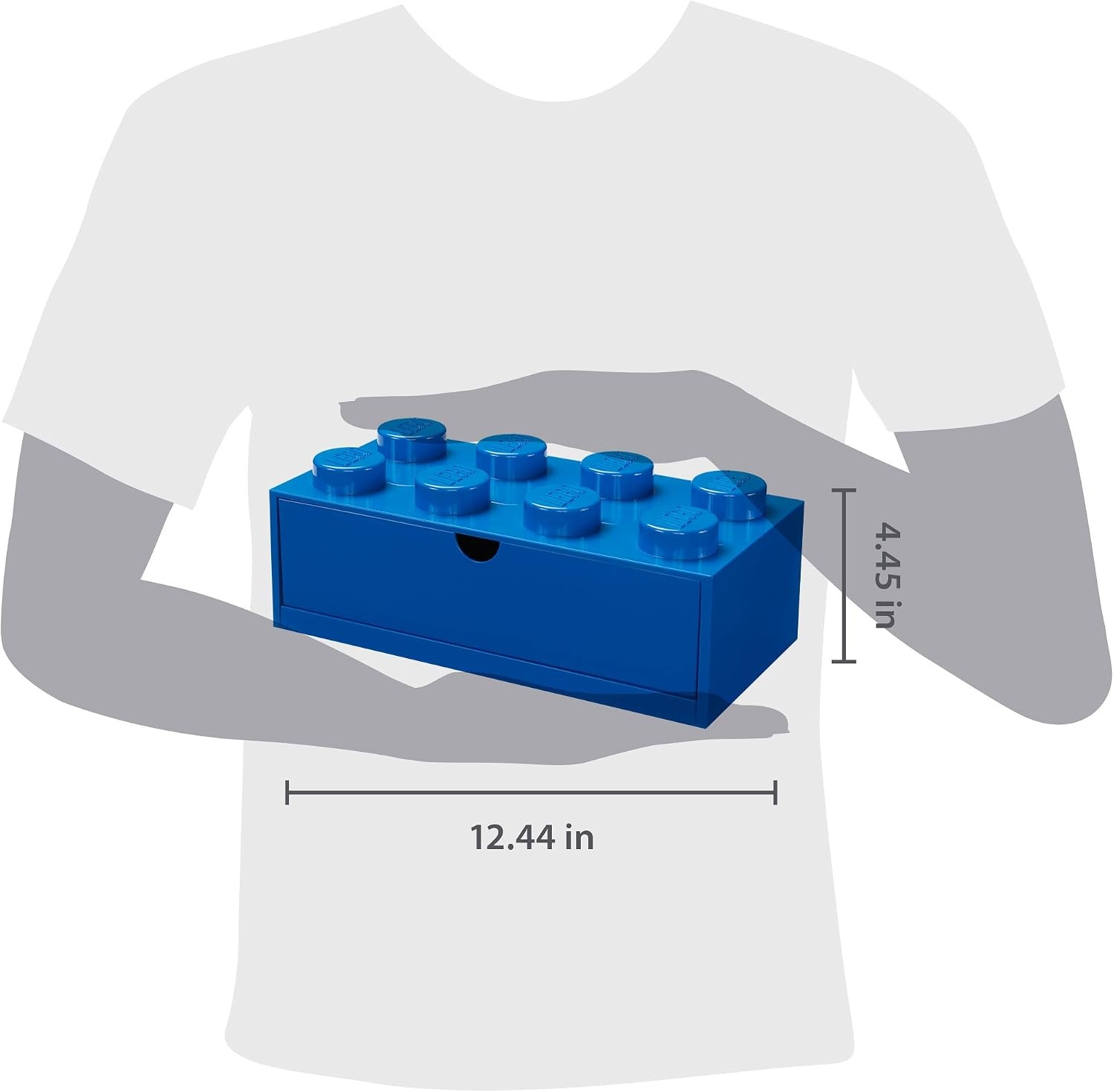 image:imageRoom Copenhagen Lego Storage Brick 8 Desk Drawer 8Stud Stackable Tabletop Storage Box 124 x 62 x 44 in Bright Blue LEGO Toys Desk Drawers Office Supplies and Stackable Storage Home Decoration Storage Box