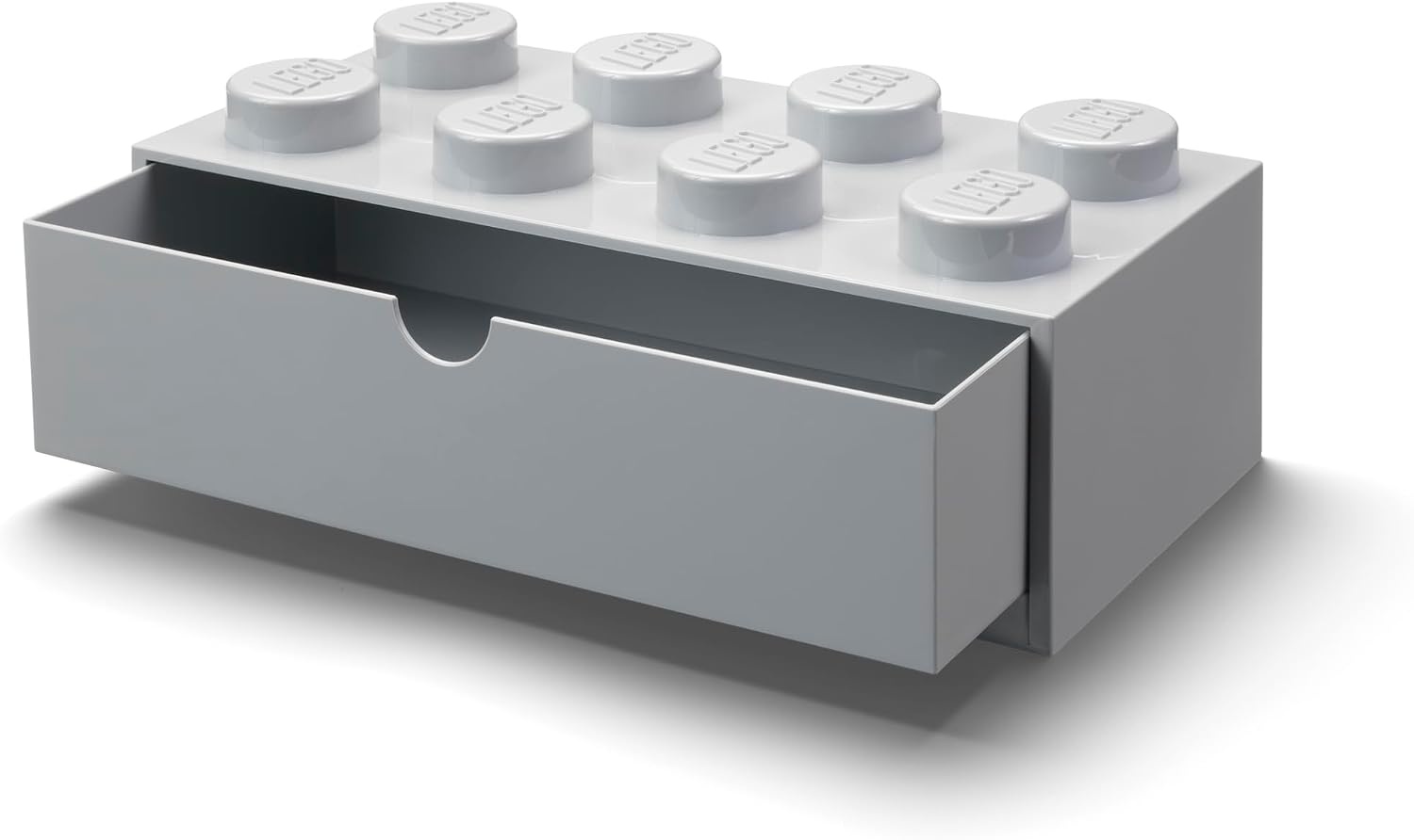 image:imageRoom Copenhagen Lego Storage Brick 8 Desk Drawer 8Stud Stackable Tabletop Storage Box 124 x 62 x 44 in Stone Grey Desk Drawers Office Supplies and Stackable Storage Home Decoration Home Decor Kids Room