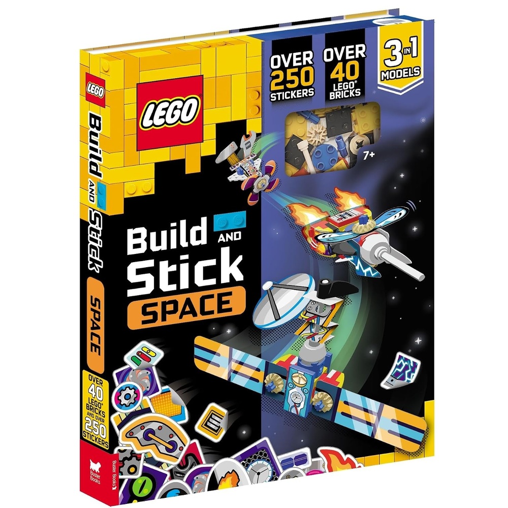 image:imageBuster Books LEGO Books Build and Stick Space includes LEGO bricks book and over 250 stickers LEGO Build and Stick Activity Box