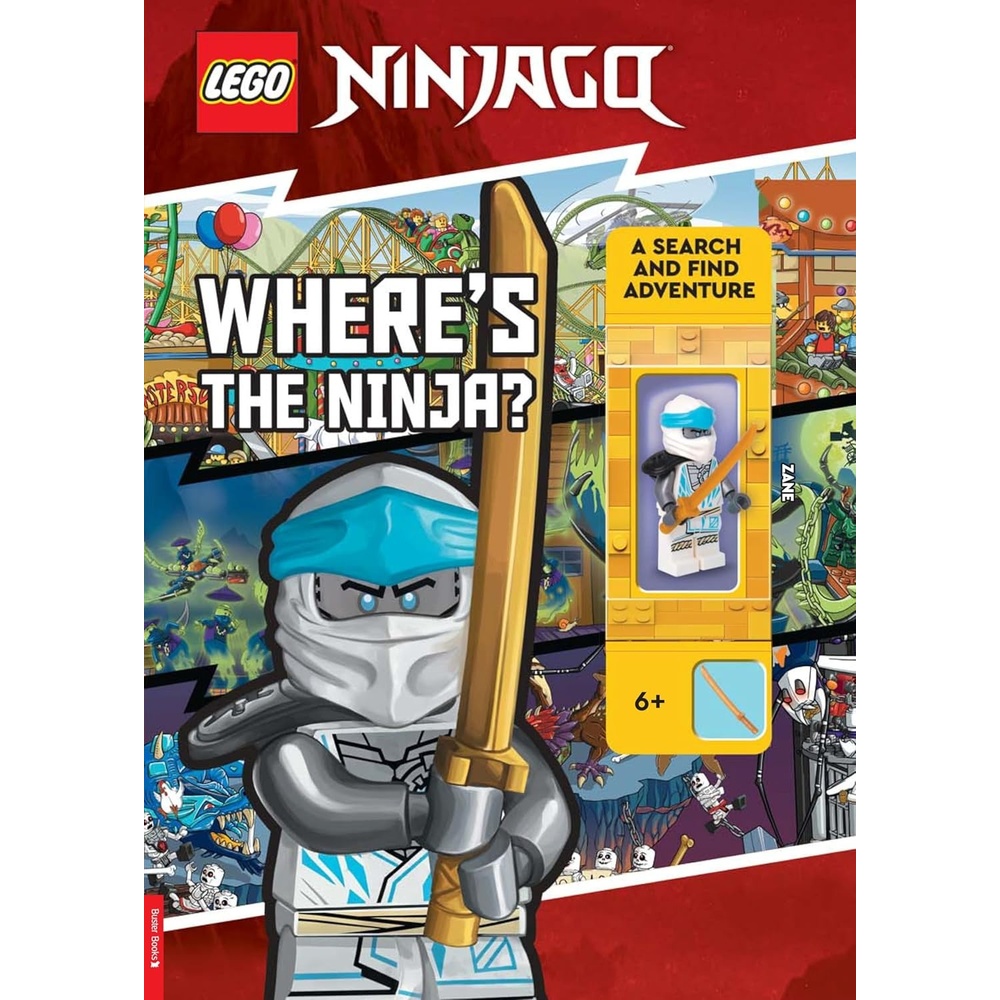 image:imageBuster Books LEGO NINJAGO Wheres the Ninja A Search and Find Adventure with Zane minifigure LEGO Search and Find