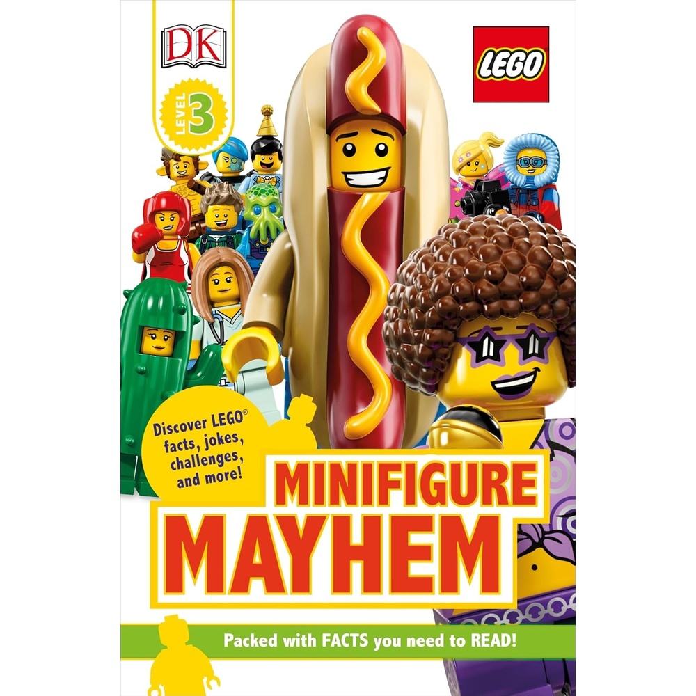 image:imageDK Readers Level 3 LEGO Minifigure Mayhem Discover LEGO facts jokes challenges and more