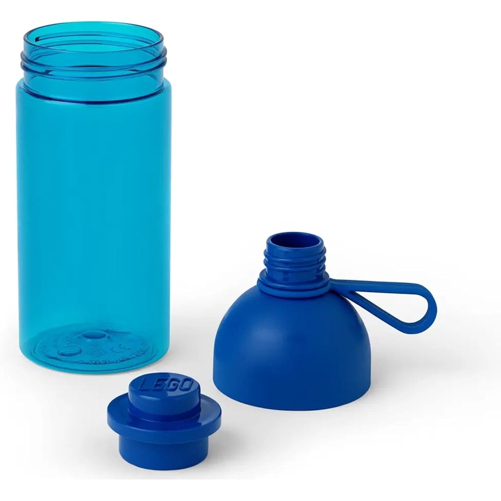 image:imageLEGO Hydration Water Bottle 500ml Transparent Blue Drinking Bottle for Toddlers Dishwasher Safe Reusable Sports CanBright Blue