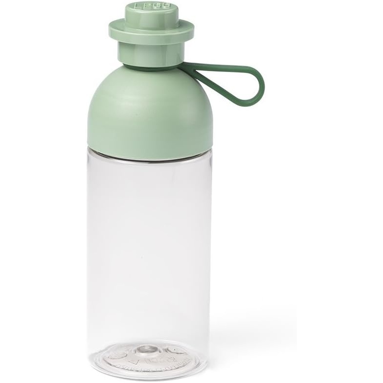 image:imageLEGO Hydration Water Bottle 500ml Transparent Blue Drinking Bottle for Toddlers Dishwasher Safe Reusable Sports CanSand Green