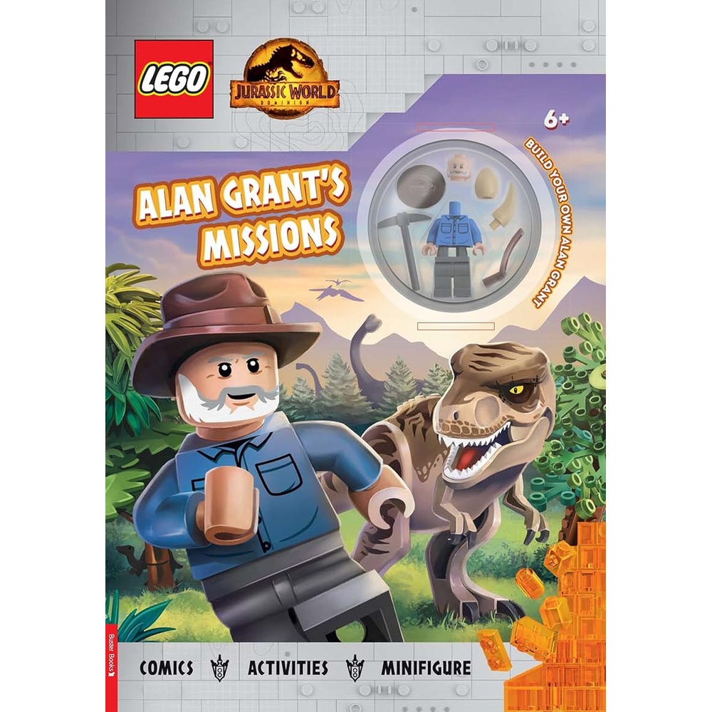 image:imageLEGO Jurassic World Alan Grants Missions Activity Book with Alan Grant minifigure LEGO Minifigure Activity