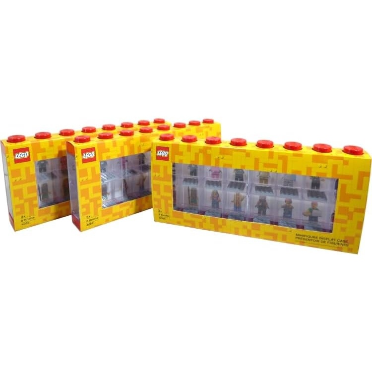 image:imageLEGO Minifigure Display Case 16 Black Space for 16 Minifigures BPAfree large cabinet with 16 individual compartments and baseplates Securely showcase your favorite LEGO charactersRed